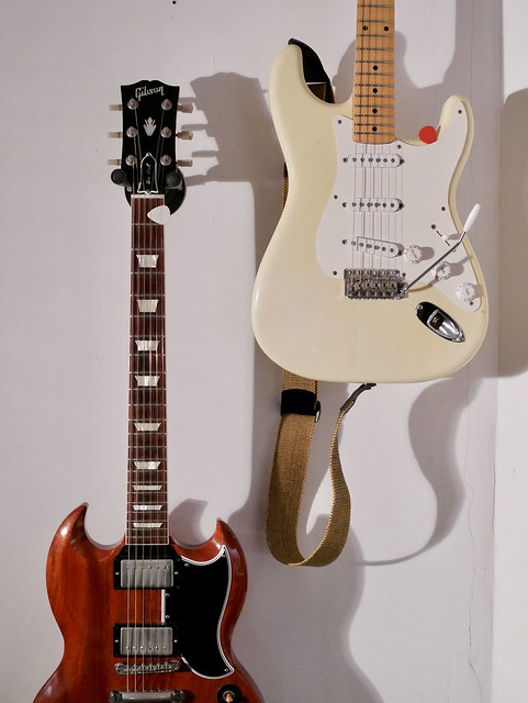 Red and White Guitars