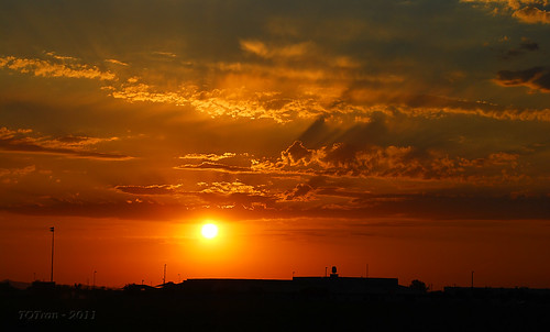 sunset arizona sky cloud sun silhouette fire az gilbert fiery