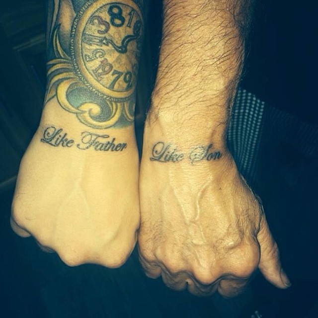 Father son tattoos done yesterday by @tattooseanohara #lik… | Flickr