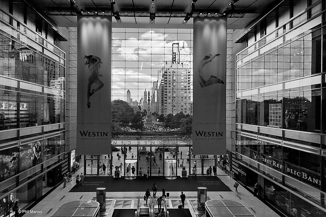 Time Warner Center atrium overlooking Central Park