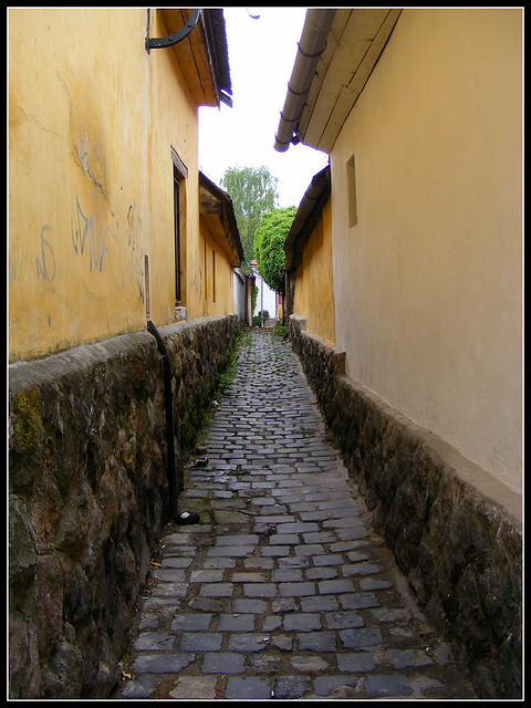 Cobbled alleyway in Szentendre