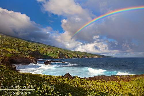 ocean road park sea sky storm water clouds hawaii coast rainbow waves maui national haleakala hana shore coastline brianknott forgetmeknottphotography fmkphoto