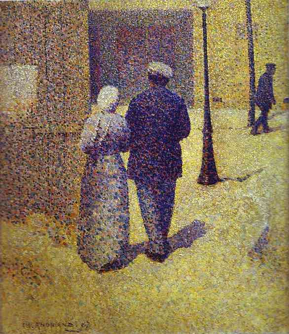 Angrand, Charles  - Couple in the street  - 1887