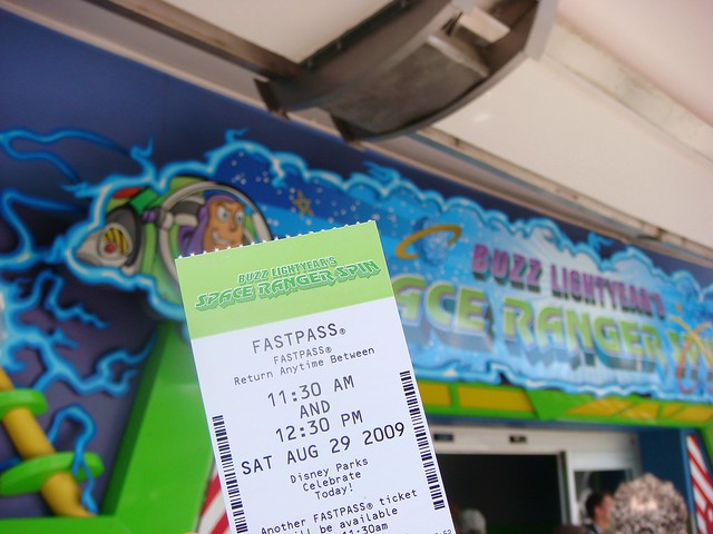 FastPass for Buzz Lightyear's Space Ranger Spin at Magic Kingdom