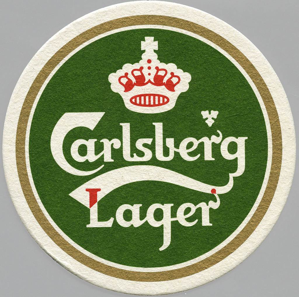 CARLSBERG PILSNER FF46 COLLECTABLE UNUSED BEER MAT COASTER DOUBLE SIDED 