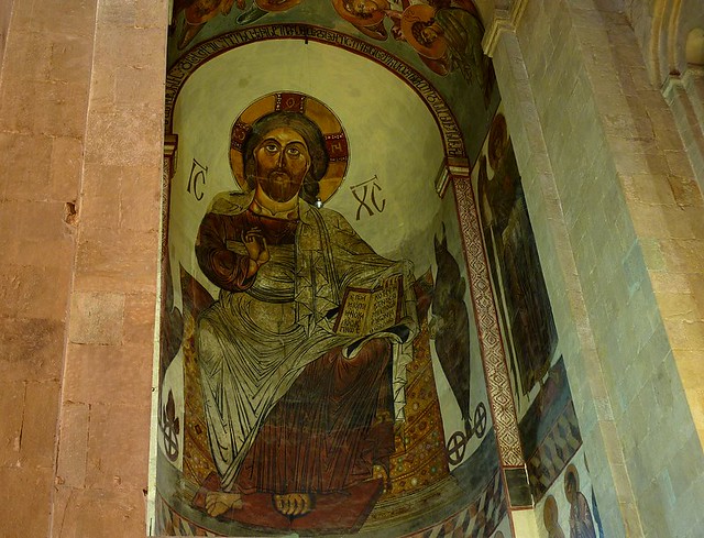 Fresco of Christ in Mtskheta cathedral