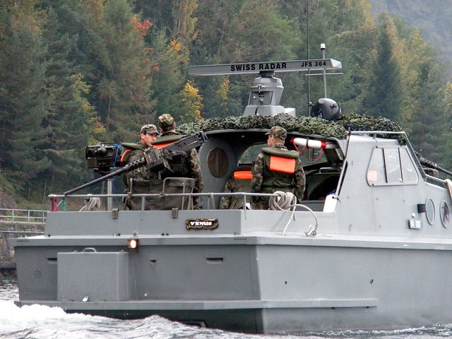 VENUS Swiss Military Naval Patrol Boat, Lake Lucerne, Switzerland