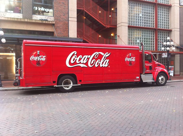 Coke truck in Gastown