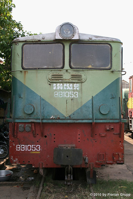 Diesel Locomotive BB1053 (Alsthom, 1969) @ Phnom Penh depot