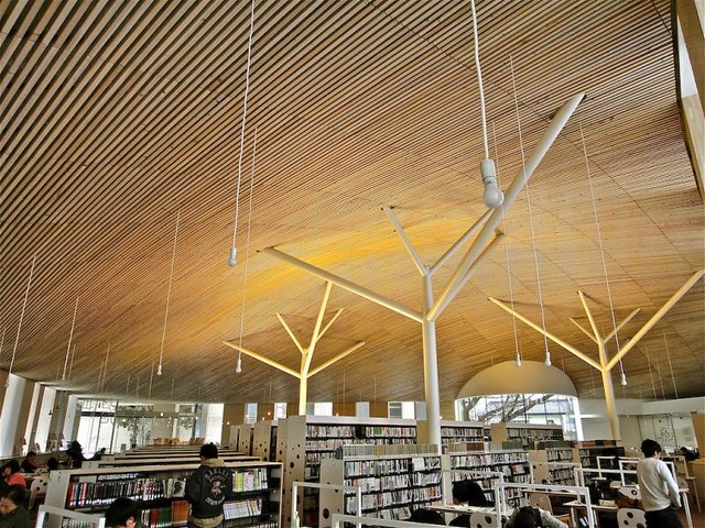 長野県小布施町立図書館まちとしょテラソ, Obuse Library, Nagano, Japan