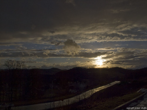 road blue sunset sky clouds westvirginia