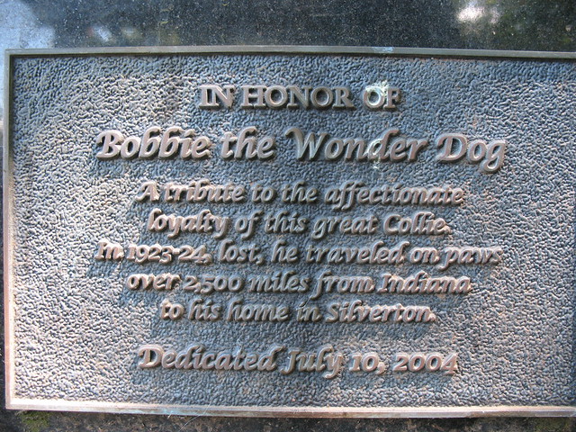Bobbie's plaque