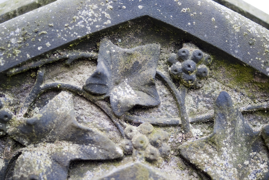 Ivy Sculpture | Ivy Sculpture on a gravestone at Warstone La… | Flickr
