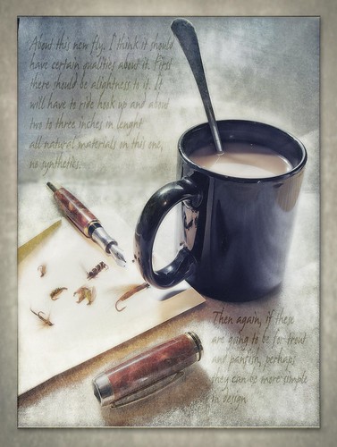 Old Flies, Cuppa' Coffee and a Fountain Pen by BossBob50