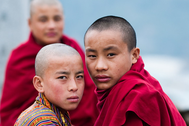 Monks in Punakha