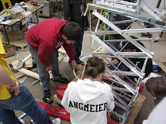 2011-02-21 MAHS FIRST Robotics Team 2538, night before shipping IMG_1598