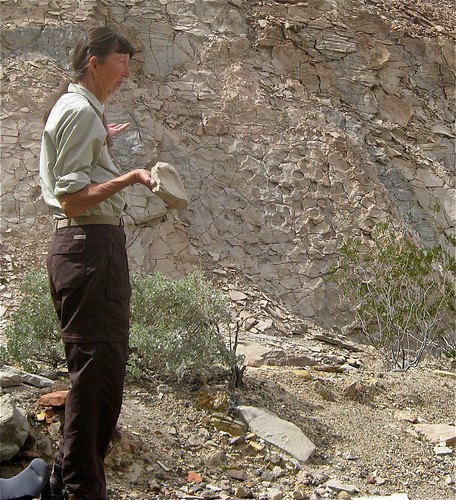 Ranger Brigitta holding fossilized tracks. We me Brigitta last April while exploring a very remote part of the park many miles from any paved roads. | by jim_warnken