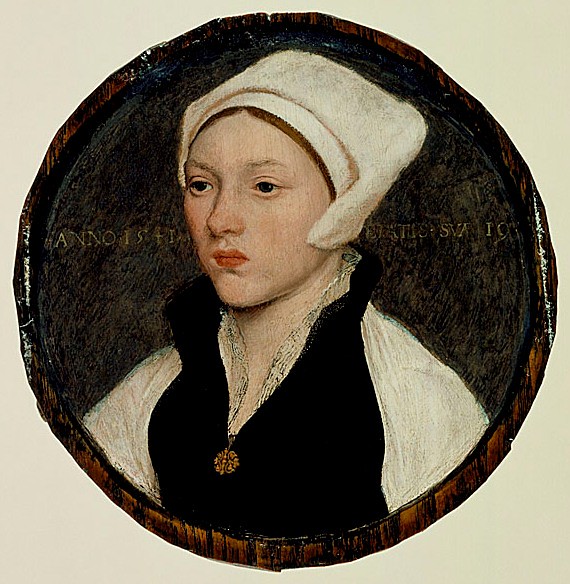 Miniature of a Unknown Young Woman with a White Coif by Holbein