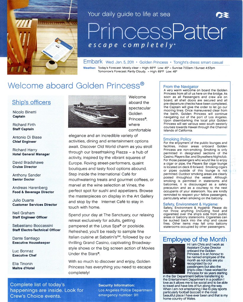 Golden Princess Hawaii - Princess Patter