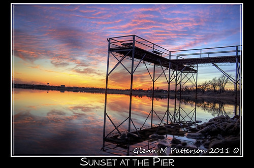 Sunset at the Pier_1 by gmp1993, HDR shots of Sunset over Altus Oklahoma Reservoir
<b>More of my Work can be found at
<a href="http: