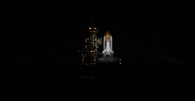 Space Shuttle Endeavour waiting for launch on STS-130