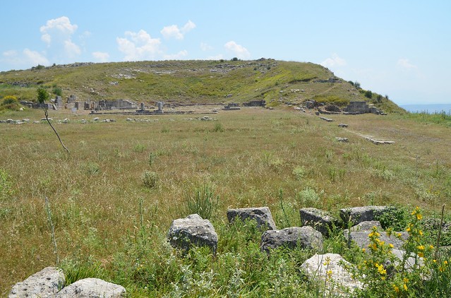 General view of the Agora built in the middle of the 3rd century BC according to a single plan that harmonized the theatre, stoas, stadium and other public buildings, Byllis, Albania