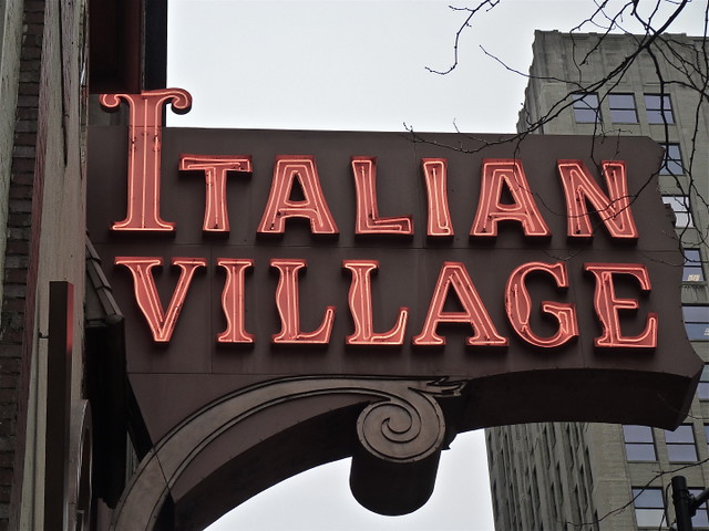 Italian Village Restaurants Neon Sign, Chicago