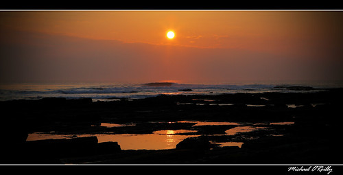 ireland sunset sea sun reflection water point atlantic spanish coclare