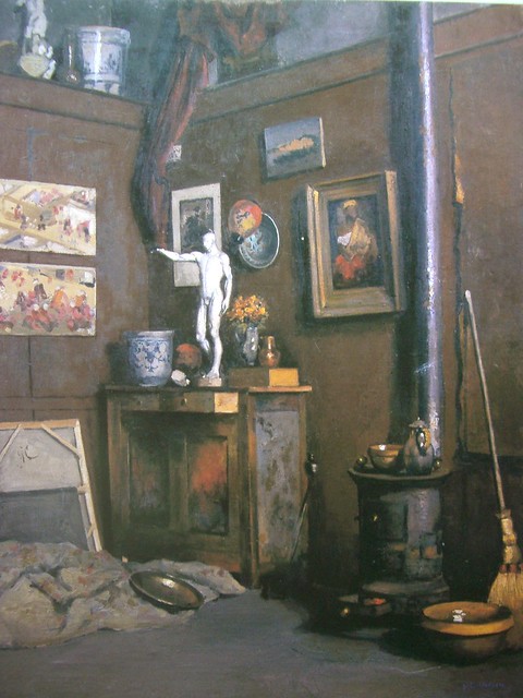 Gustave Caillebotte – Intérieur d’atelier avec poêle ( vers 1872-1874)