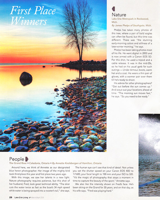 “Morning Reflections” Lake Erie Living Magazine