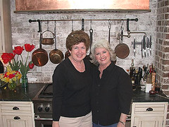 Here's Mary Kay and FoodTV star Paula Deen, on the set in Savannah, where Mary Kay is researching a new book.
