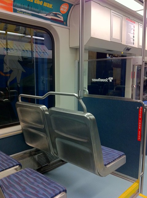 Inside a Sound Transit Link train
