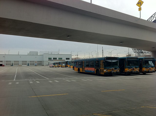 Bus yard near Safeco Field