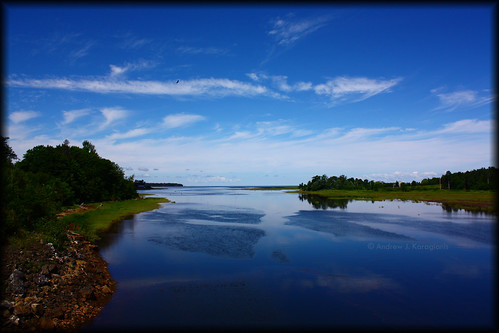 ocean trees sky water clouds river pictoucounty northumberlandstrait riverjohn