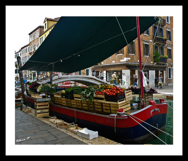 Produce Barge in Venice
