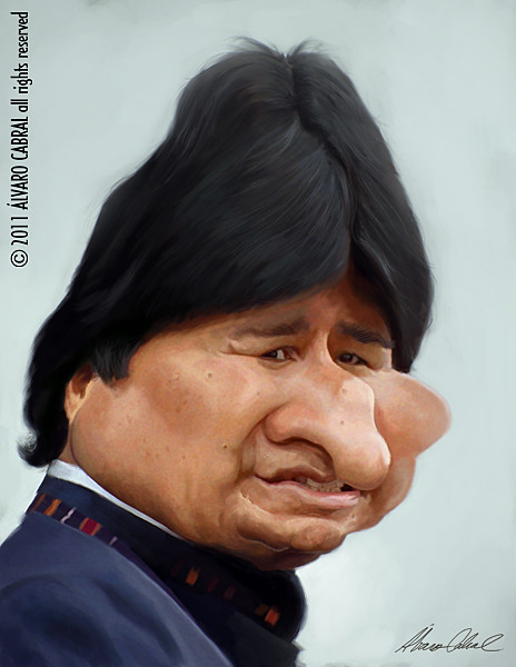 Evo Morales caricatura