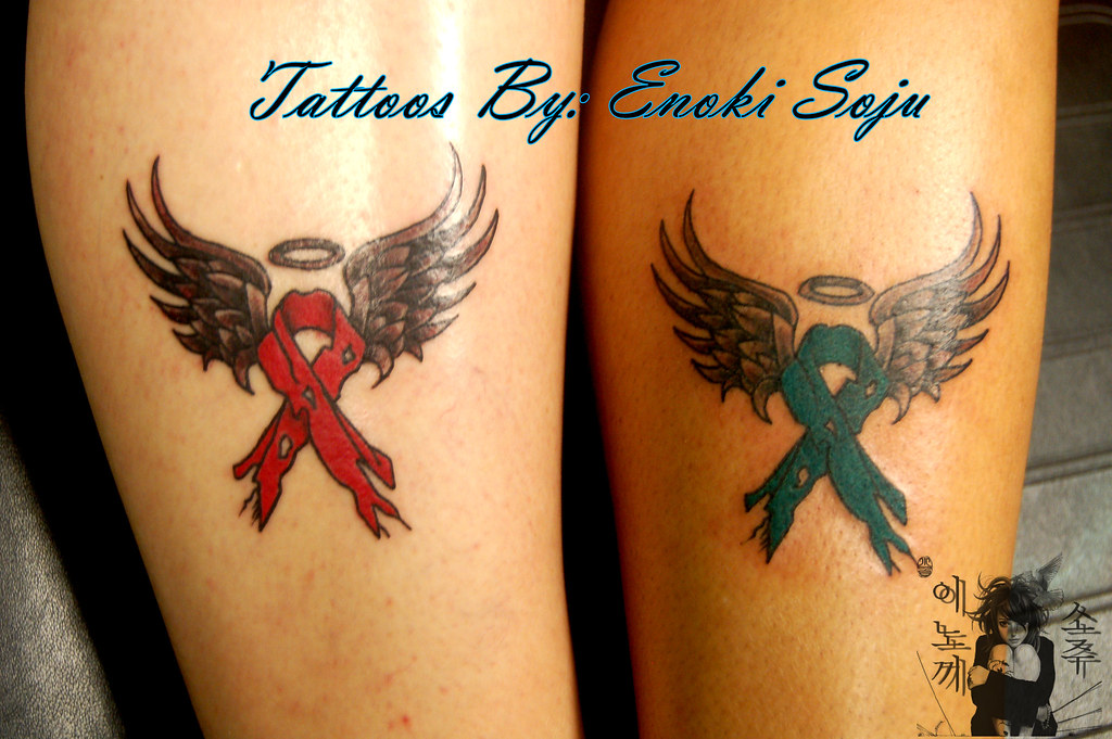 Tattoo-04-23-2011-Pic-03-A | Cancer and Liver Worn Ribbons w… | Flickr