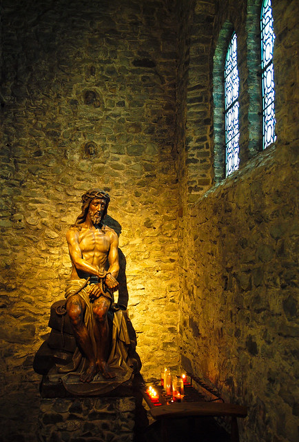 The statue of Christ in the Basilica of the Holy Blood in the Burg square, Bruges