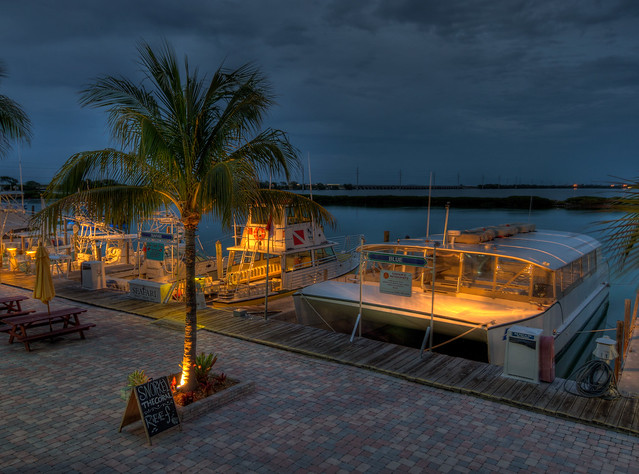 Marina at Night -Hawks Cay, Duck Key, FL