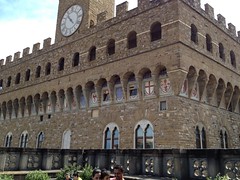 The Palazzo Vecchio from the Uffizi terrace