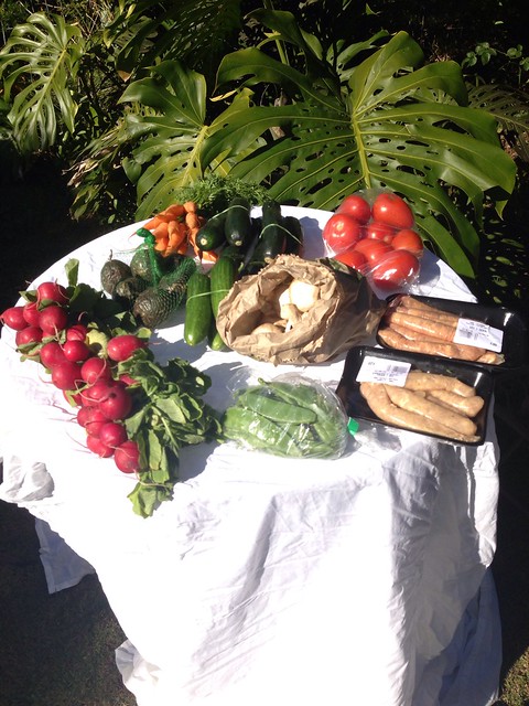 Fresh produce purchased at the Cleveland Markets in QLD, Australia