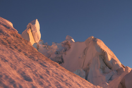 Boulder Ridge Glacier at Sunset, Mt Baker Snoqualmie National Forest by Forest Service Pacific Northwest Region, mtbakersnoqualmienationalforest boulderridge glacier sunset alpenglow mtbaker mtbakerwilderness wild