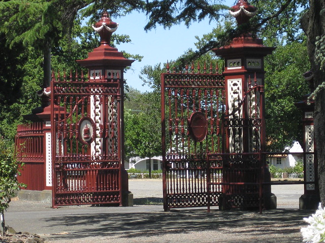 The Ornate Cast Iron Gates of the Old Ballaarat Cemetery -  Corner Macarthur Street and Creswick Road, Ballarat