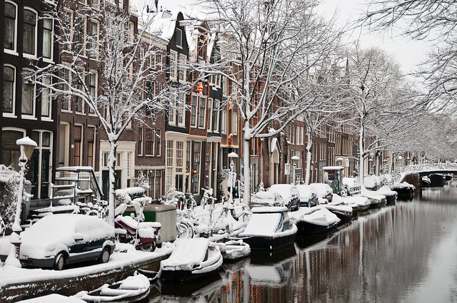 Snow in Amsterdam