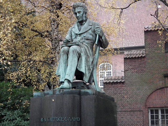 Søren Kierkegaards Statue at Søren Kierkegaards Plads In Christiansborg, Copenhagen (2010)