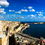 View from the Upper Barracca gardens in Valletta, Malta