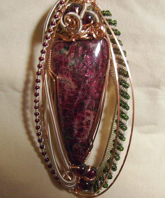 Eudialyte - Wire Wrapped Pendant