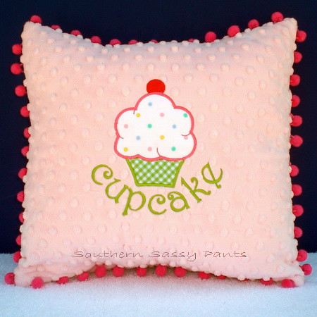 Cupcake Minky Pillow
