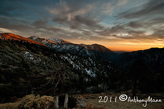 Sunset on Dawson Peak and Pine Mountain Ridge