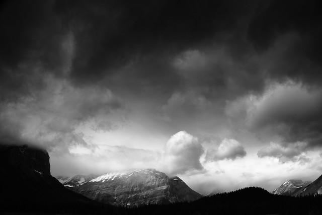 Stormclouds Over Banff B&W